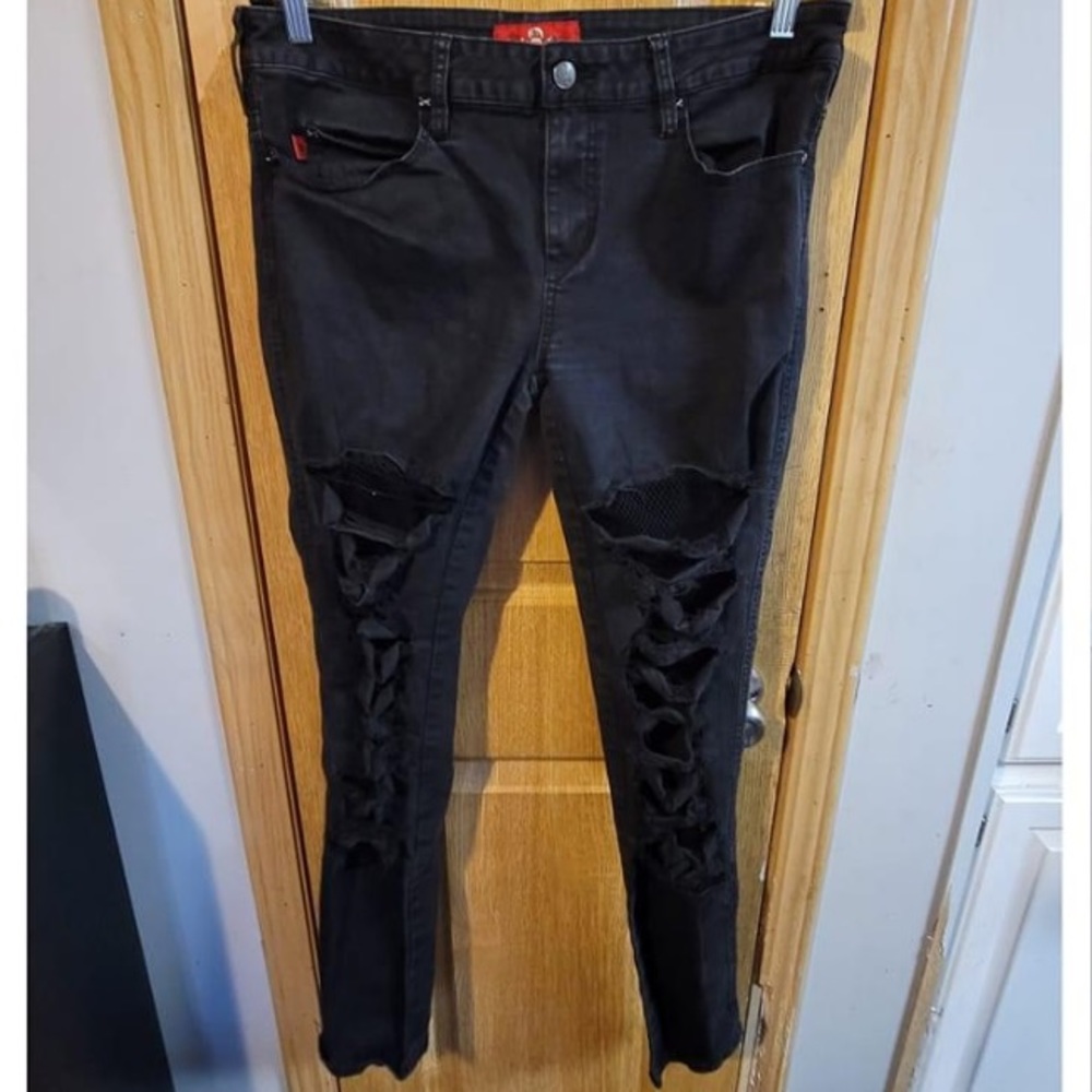 EUC Royal Bones by TRiPP Black Fishnet Jeans